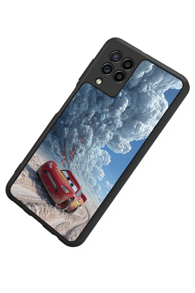 Samsung Galaxy M32 Uyumlu Şimsek McQueen Tasarımlı Glossy Premium Kılıf