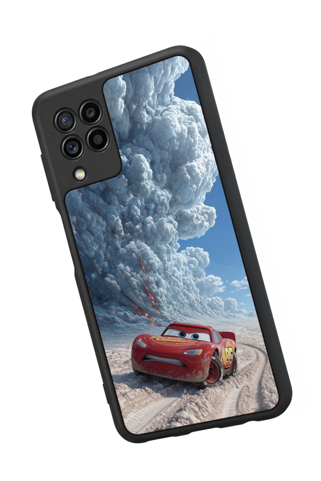 Samsung Galaxy M32 Uyumlu Şimsek McQueen Tasarımlı Glossy Premium Kılıf