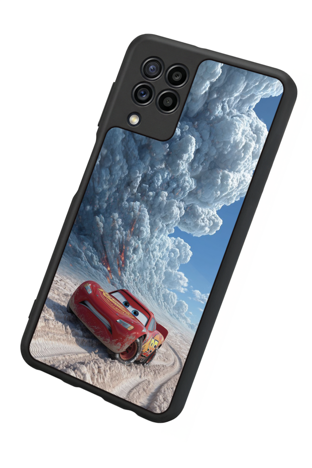 Samsung Galaxy M32 Uyumlu Şimsek McQueen Tasarımlı Glossy Premium Kılıf
