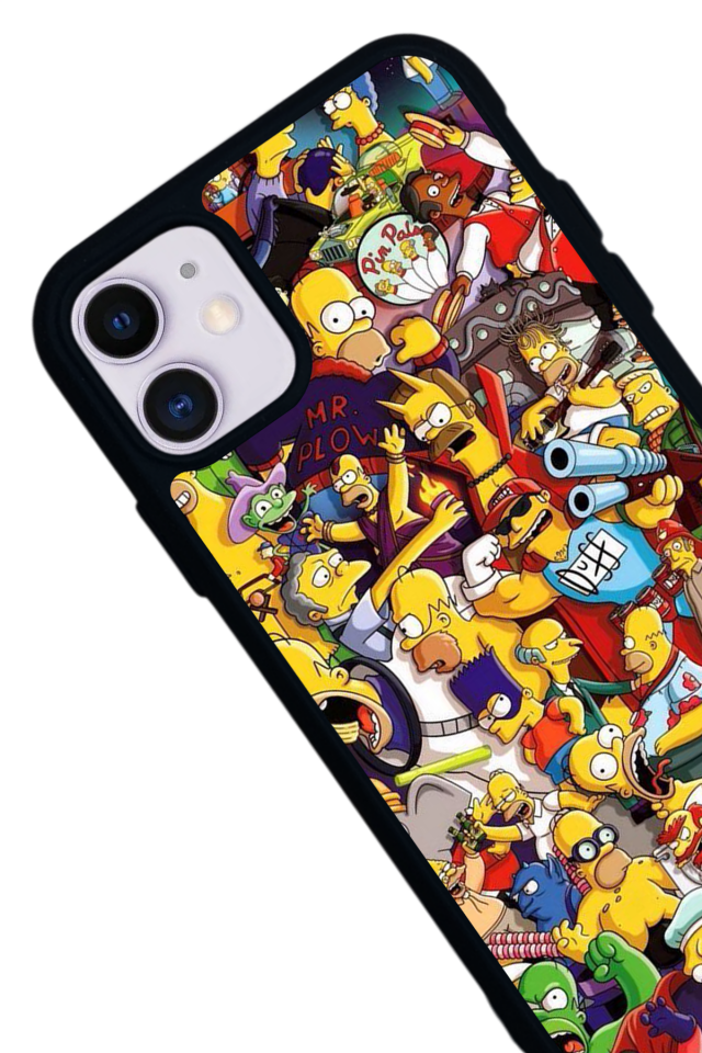 iPhone 11 Uyumlu The Simpsons Tasarımlı Glossy Premium Kılıf