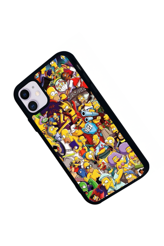 iPhone 11 Uyumlu The Simpsons Tasarımlı Glossy Premium Kılıf