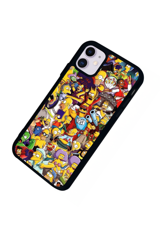 iPhone 11 Uyumlu The Simpsons Tasarımlı Glossy Premium Kılıf