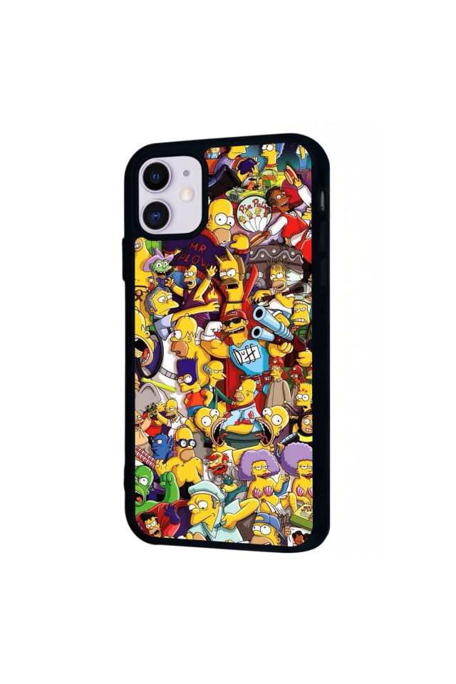 iPhone 11 Uyumlu The Simpsons Tasarımlı Glossy Premium Kılıf