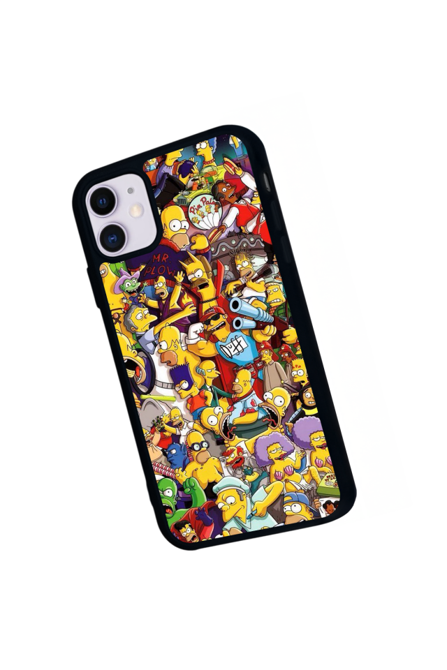 iPhone 11 Uyumlu The Simpsons Tasarımlı Glossy Premium Kılıf
