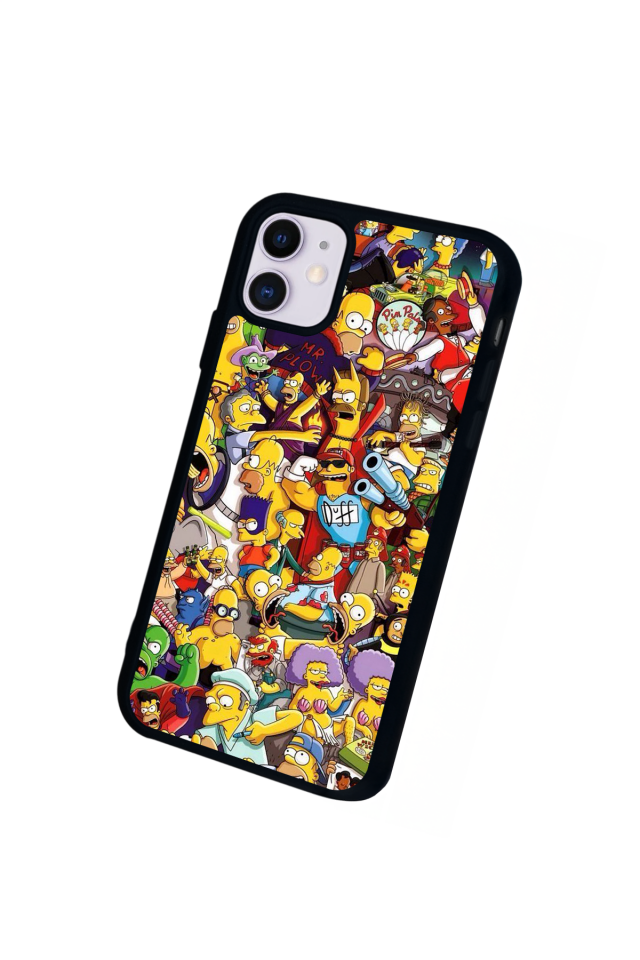 iPhone 11 Uyumlu The Simpsons Tasarımlı Glossy Premium Kılıf