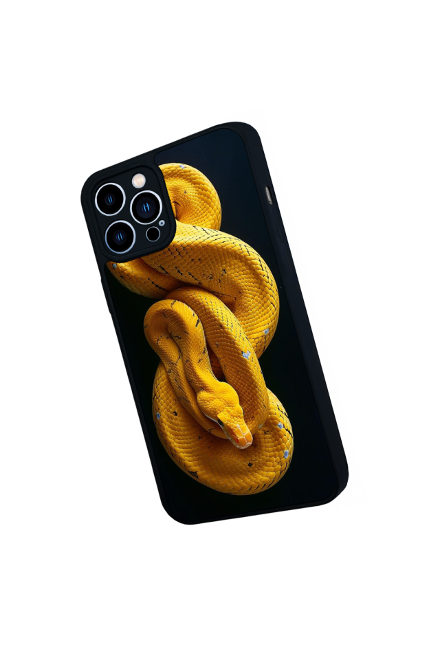 iPhone 13 Pro Max Uyumlu Yılan Tasarımlı Glossy Premium Kılıf