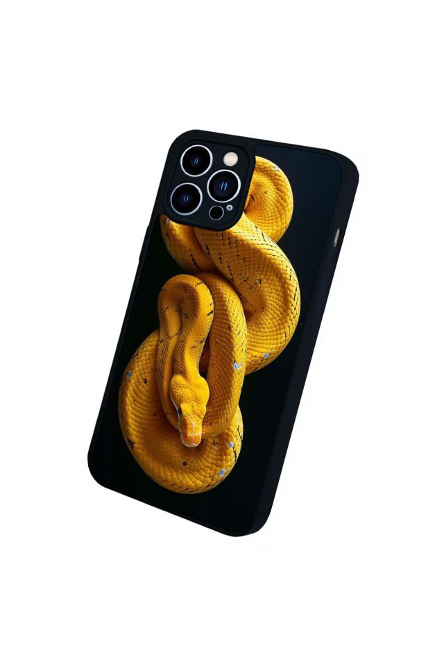 iPhone 13 Pro Max Uyumlu Yılan Tasarımlı Glossy Premium Kılıf