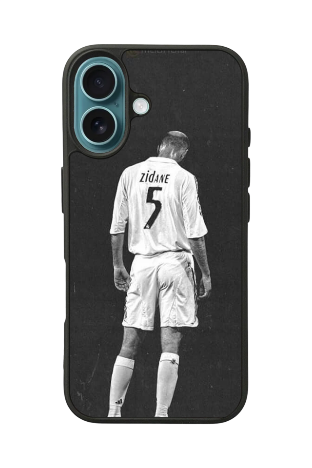 iPhone 16 Uyumlu Zidane Tasarımlı Glossy Premium Kılıf