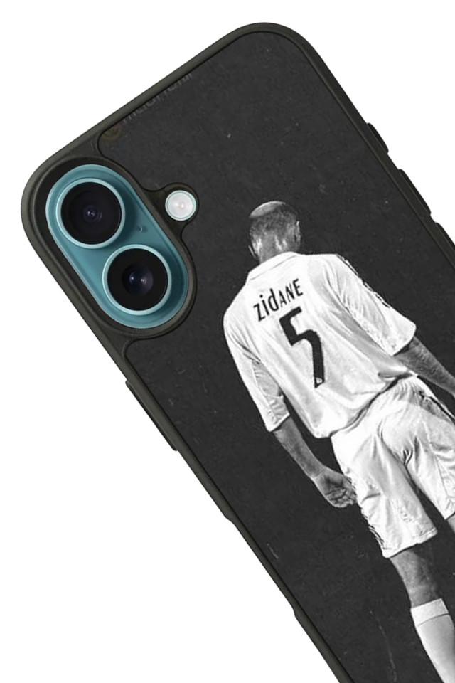 iPhone 16 Uyumlu Zidane Tasarımlı Glossy Premium Kılıf