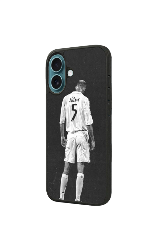 iPhone 16 Uyumlu Zidane Tasarımlı Glossy Premium Kılıf