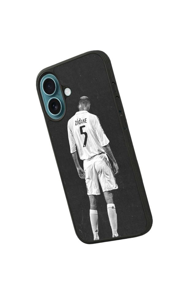 iPhone 16 Uyumlu Zidane Tasarımlı Glossy Premium Kılıf