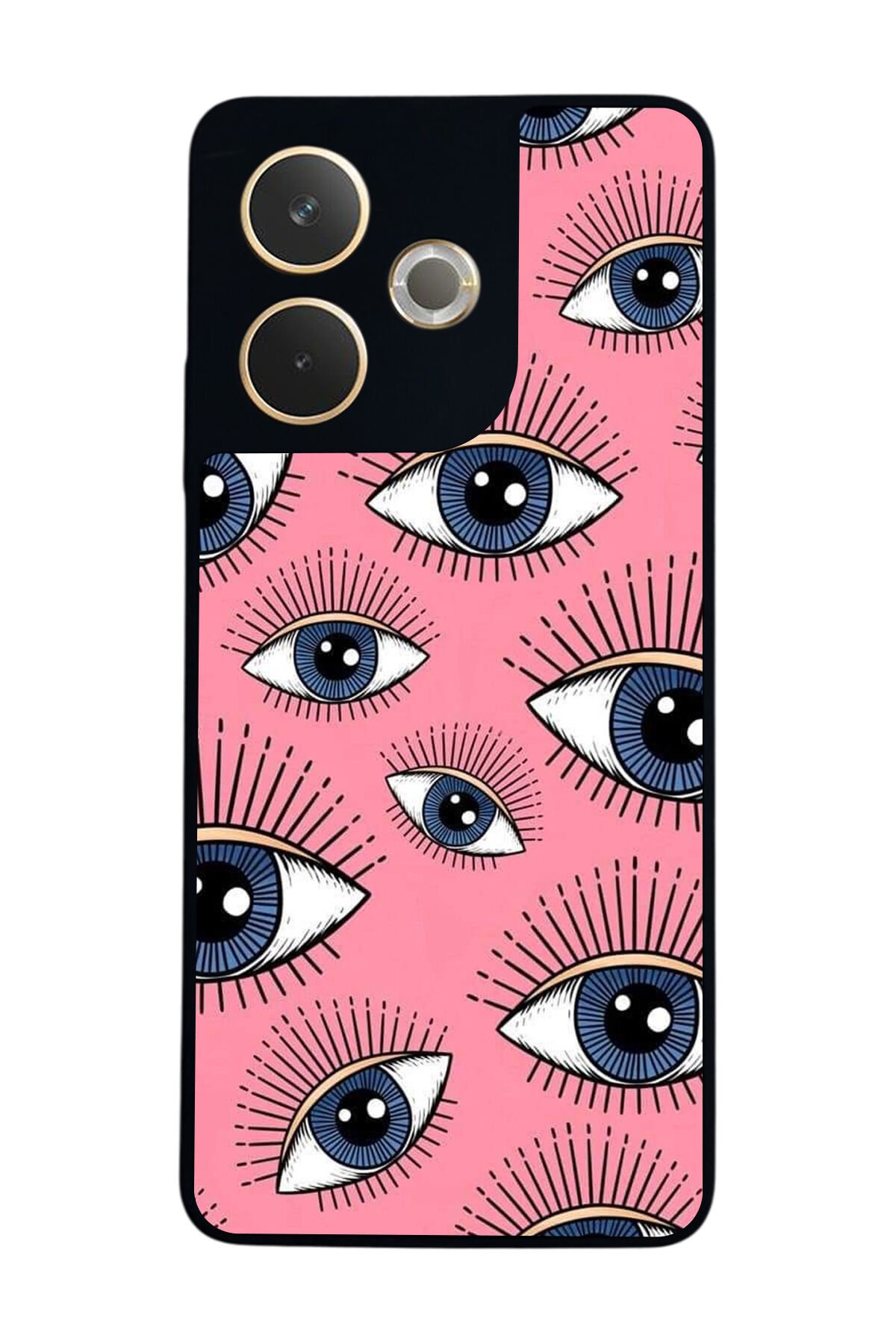 Oppo A5 Pro Uyumlu Göz Tasarımlı Glossy Premium Kılıf