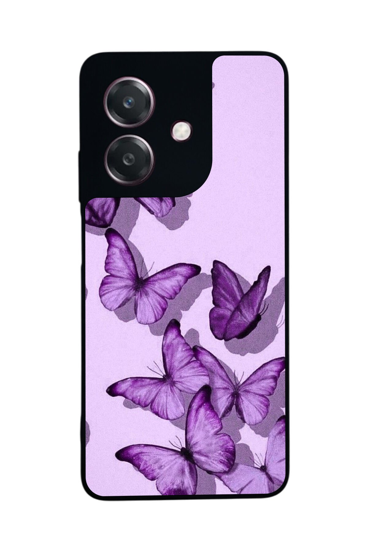 Oppo A3 5G Uyumlu Kelebek Tasarımlı Glossy Premium Kılıf