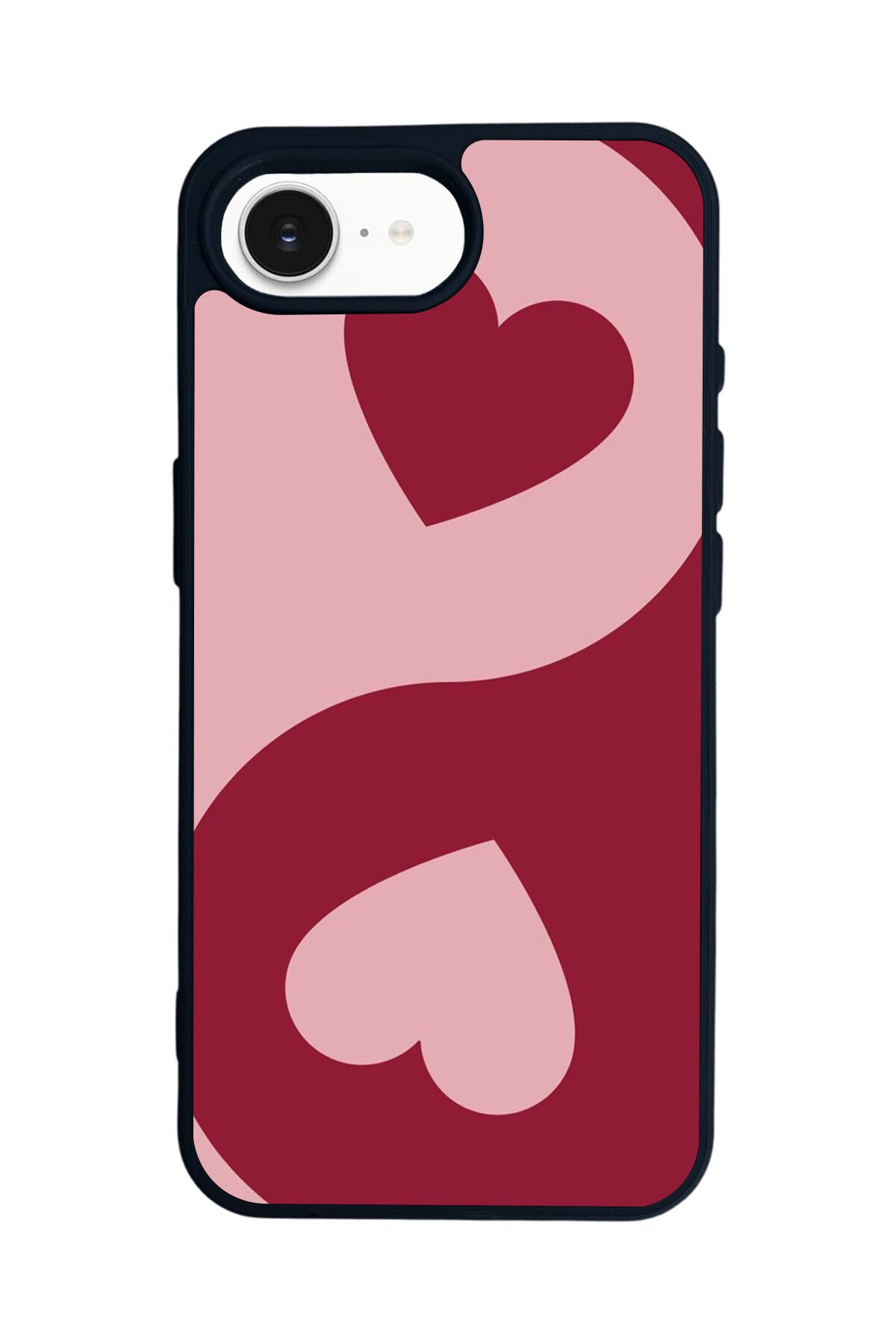 iPhone 16E Uyumlu Kalp Love Tasarımlı Glossy Premium Kılıf