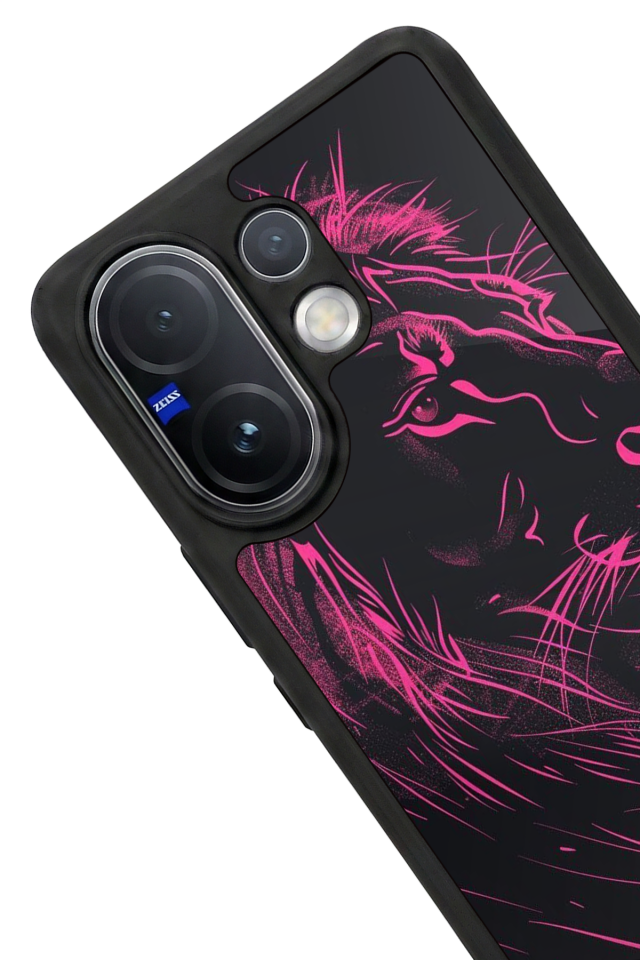 Vivo V60 Uyumlu Aslan Tasarımlı Glossy Premium Kılıf