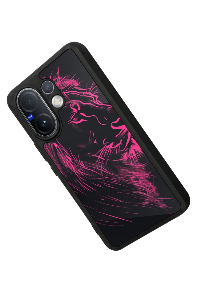 Vivo V60 Uyumlu Aslan Tasarımlı Glossy Premium Kılıf