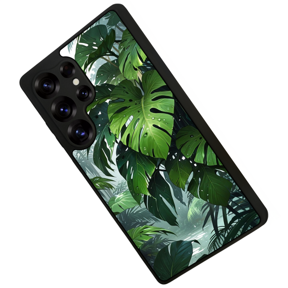 Samsung Galaxy S25 Ultra Uyumlu Botanik Tasarımlı Glossy Premium Kılıf