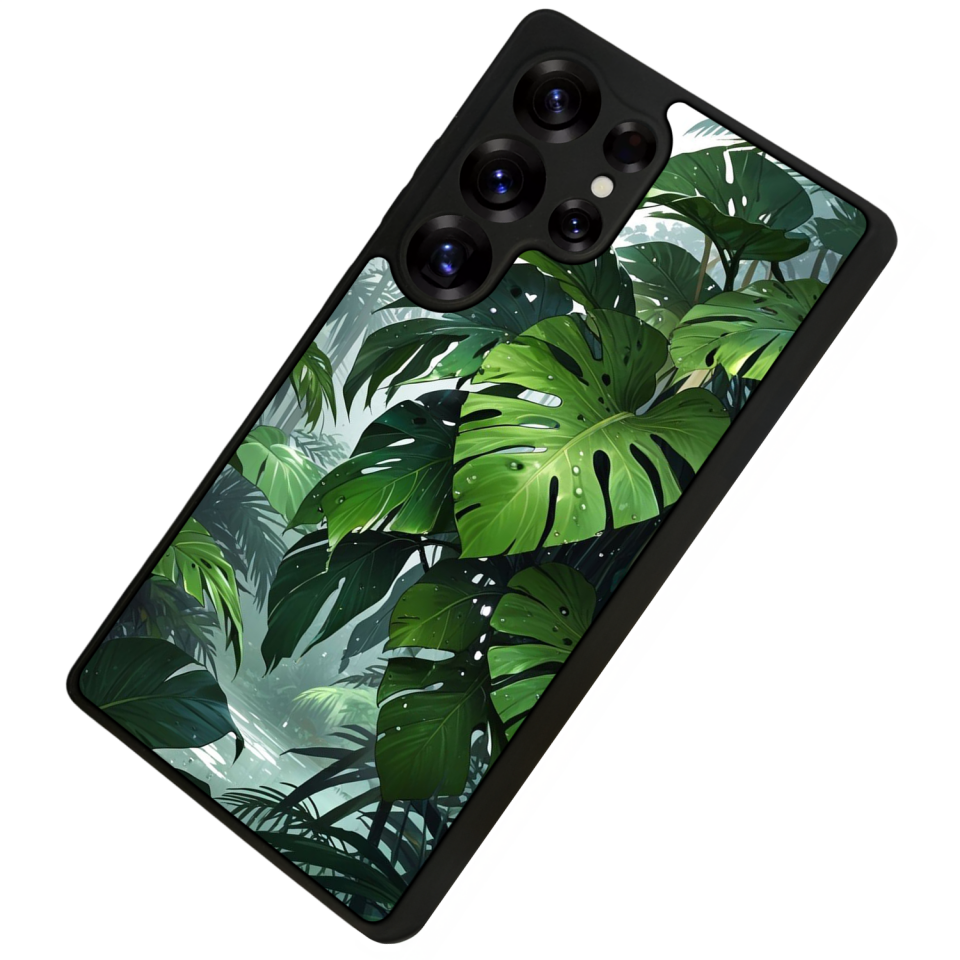 Samsung Galaxy S25 Ultra Uyumlu Botanik Tasarımlı Glossy Premium Kılıf