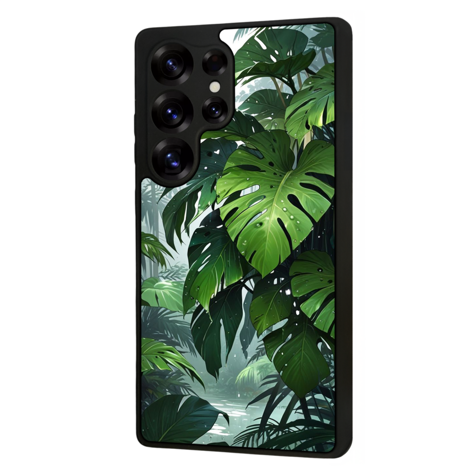Samsung Galaxy S25 Ultra Uyumlu Botanik Tasarımlı Glossy Premium Kılıf