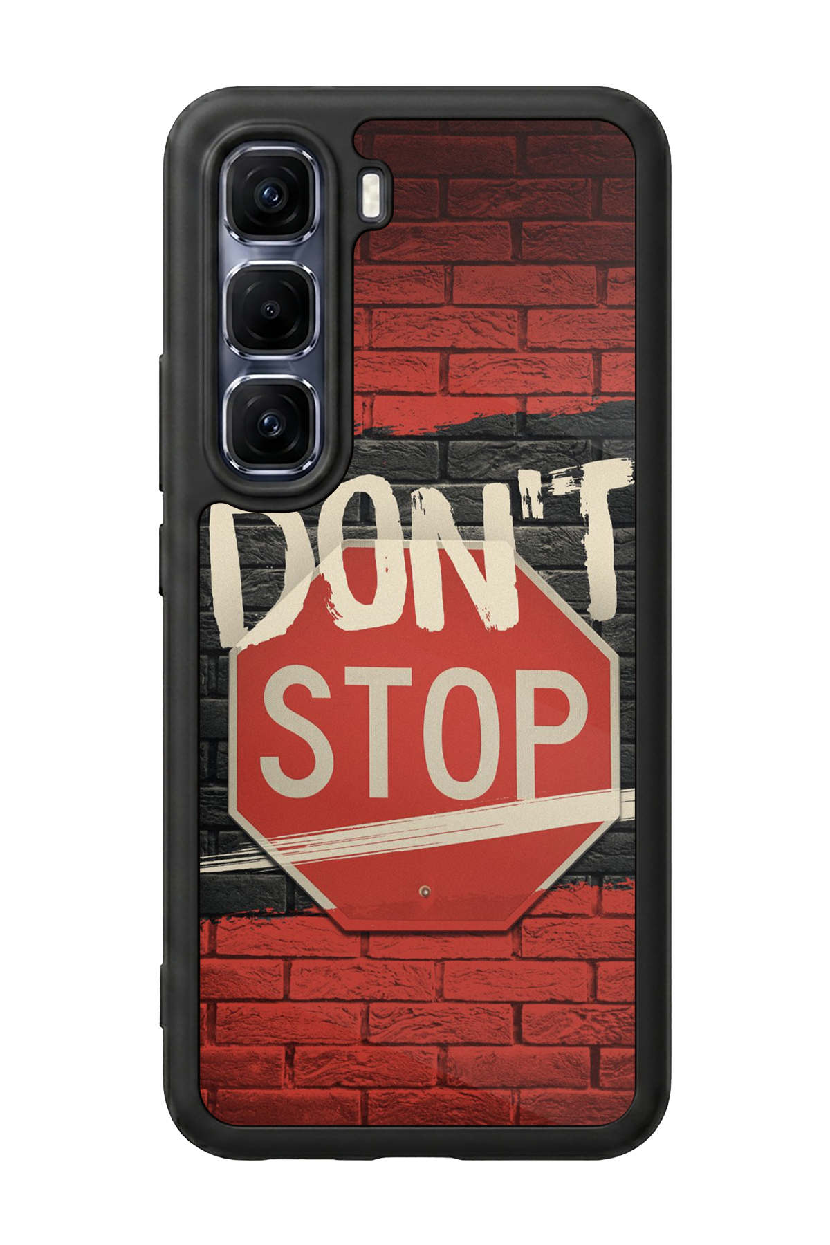 Infinix Hot 60 Pro Plus Uyumlu Dont Stop Tasarımlı Glossy Premium Kılıf