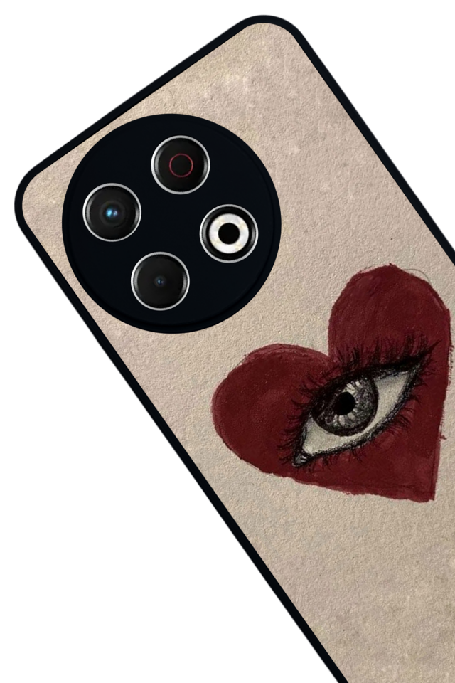 Tecno Spark 30 Pro Uyumlu Kalp Love Tasarımlı Glossy Premium Kılıf