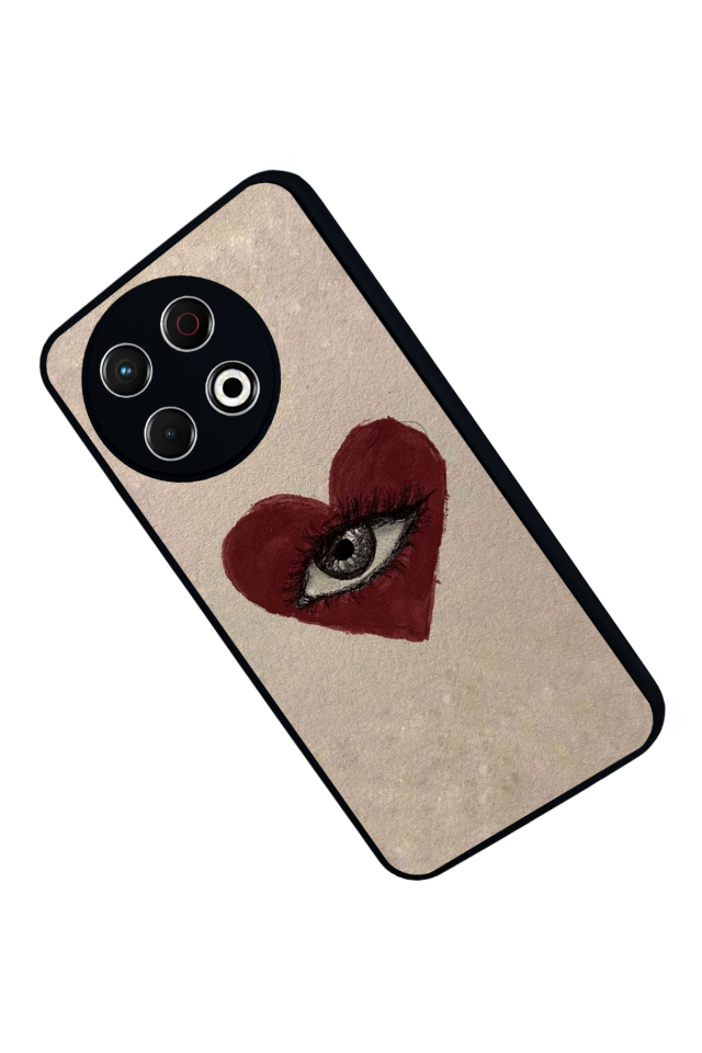 Tecno Spark 30 Pro Uyumlu Kalp Love Tasarımlı Glossy Premium Kılıf