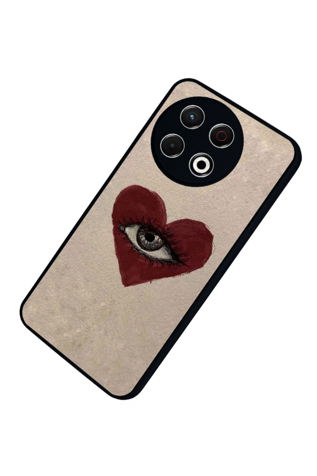 Tecno Spark 30 Pro Uyumlu Kalp Love Tasarımlı Glossy Premium Kılıf