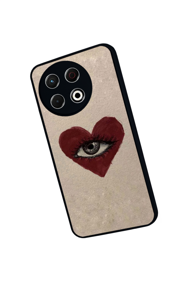 Tecno Spark 30 Pro Uyumlu Kalp Love Tasarımlı Glossy Premium Kılıf