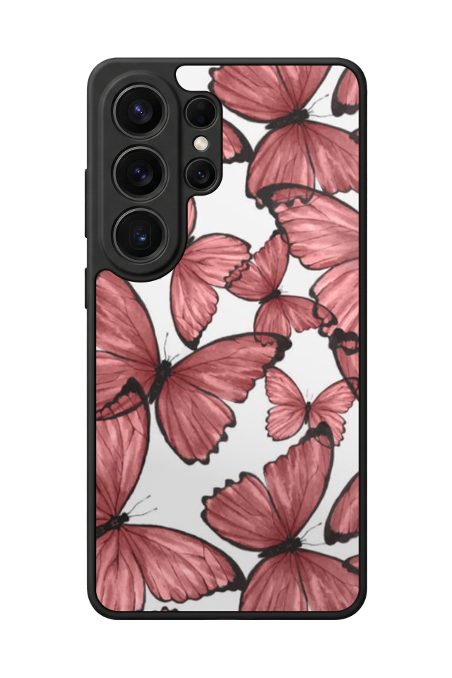 Samsung Galaxy S26 Ultra Uyumlu Kelebek Tasarımlı Glossy Premium Kılıf