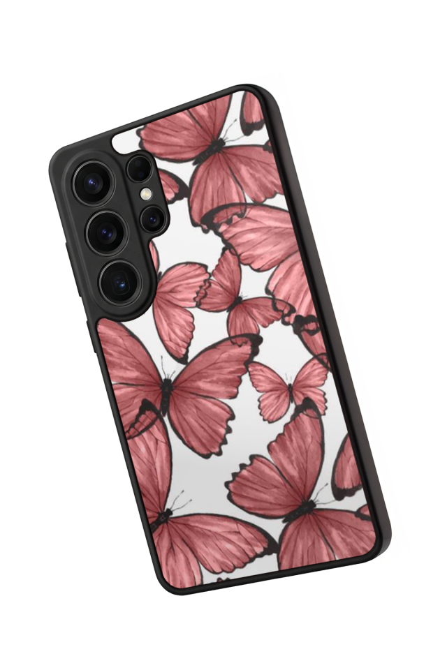 Samsung Galaxy S26 Ultra Uyumlu Kelebek Tasarımlı Glossy Premium Kılıf