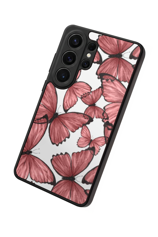 Samsung Galaxy S26 Ultra Uyumlu Kelebek Tasarımlı Glossy Premium Kılıf