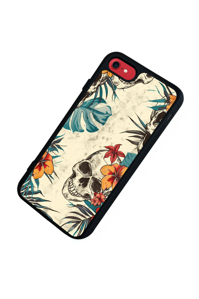 iPhone SE Uyumlu KuruKafa Tasarımlı Glossy Premium Kılıf