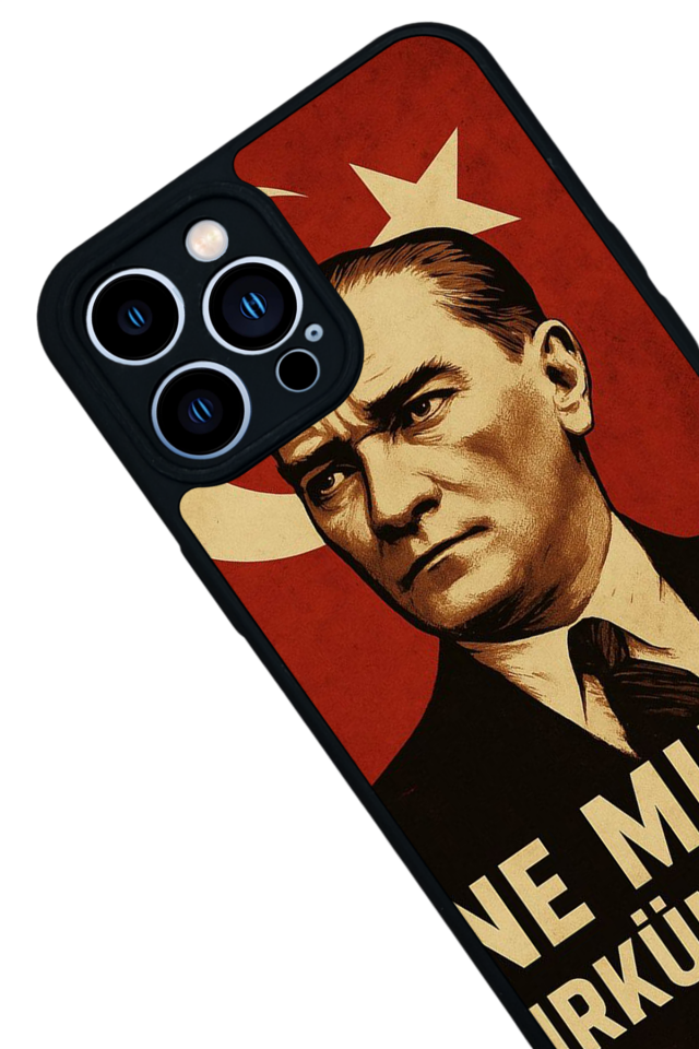 iPhone 12 Pro Max Uyumlu  Mustafa Kemal Ataturk Tasarımlı Glossy Premium Kılıf