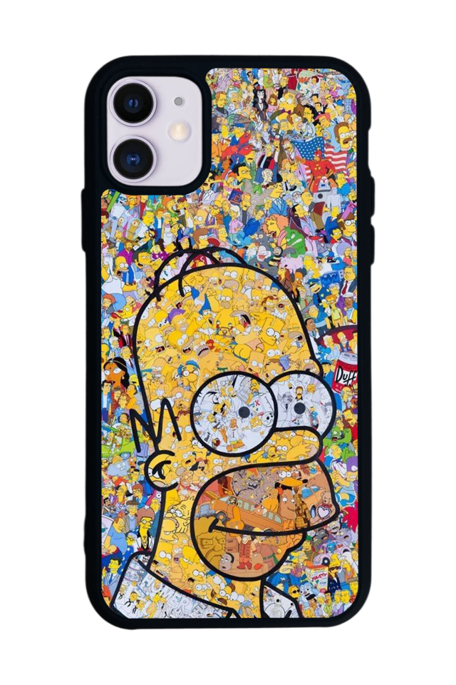 iPhone 11 Uyumlu The Simpsons Tasarımlı Glossy Premium Kılıf