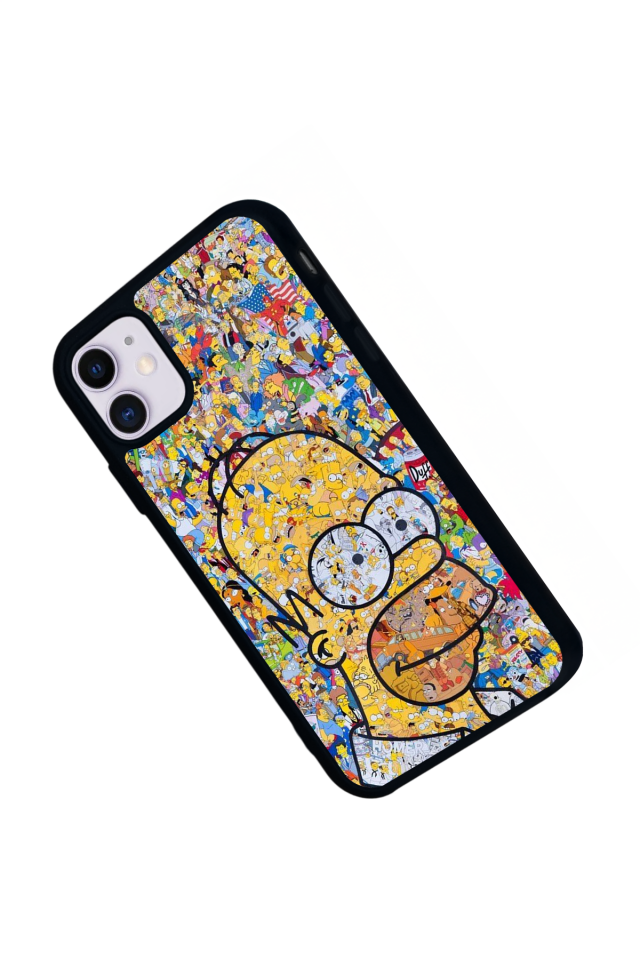 iPhone 11 Uyumlu The Simpsons Tasarımlı Glossy Premium Kılıf