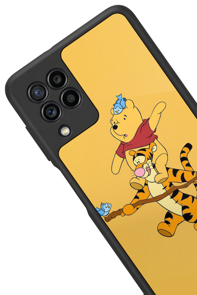 Samsung Galaxy M22 Uyumlu Winnie Tasarımlı Glossy Premium Kılıf