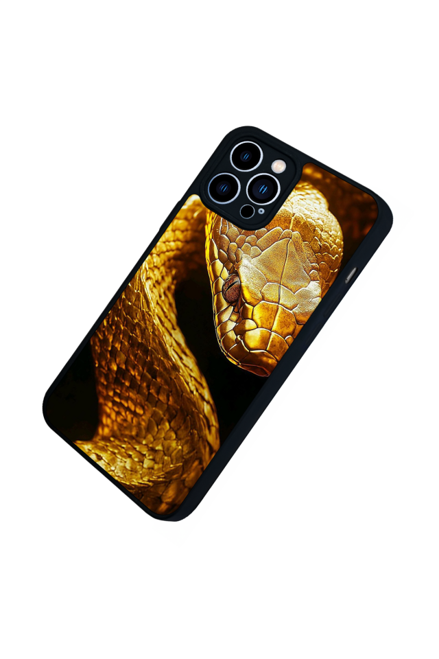 iPhone 13 Pro Max Uyumlu Yılan Tasarımlı Glossy Premium Kılıf