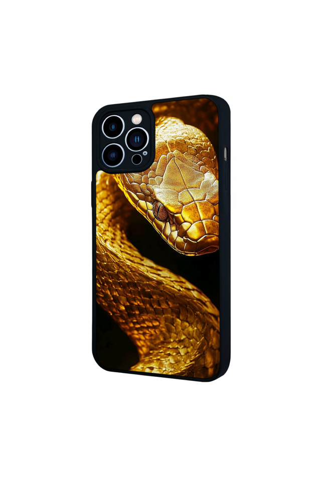 iPhone 13 Pro Max Uyumlu Yılan Tasarımlı Glossy Premium Kılıf