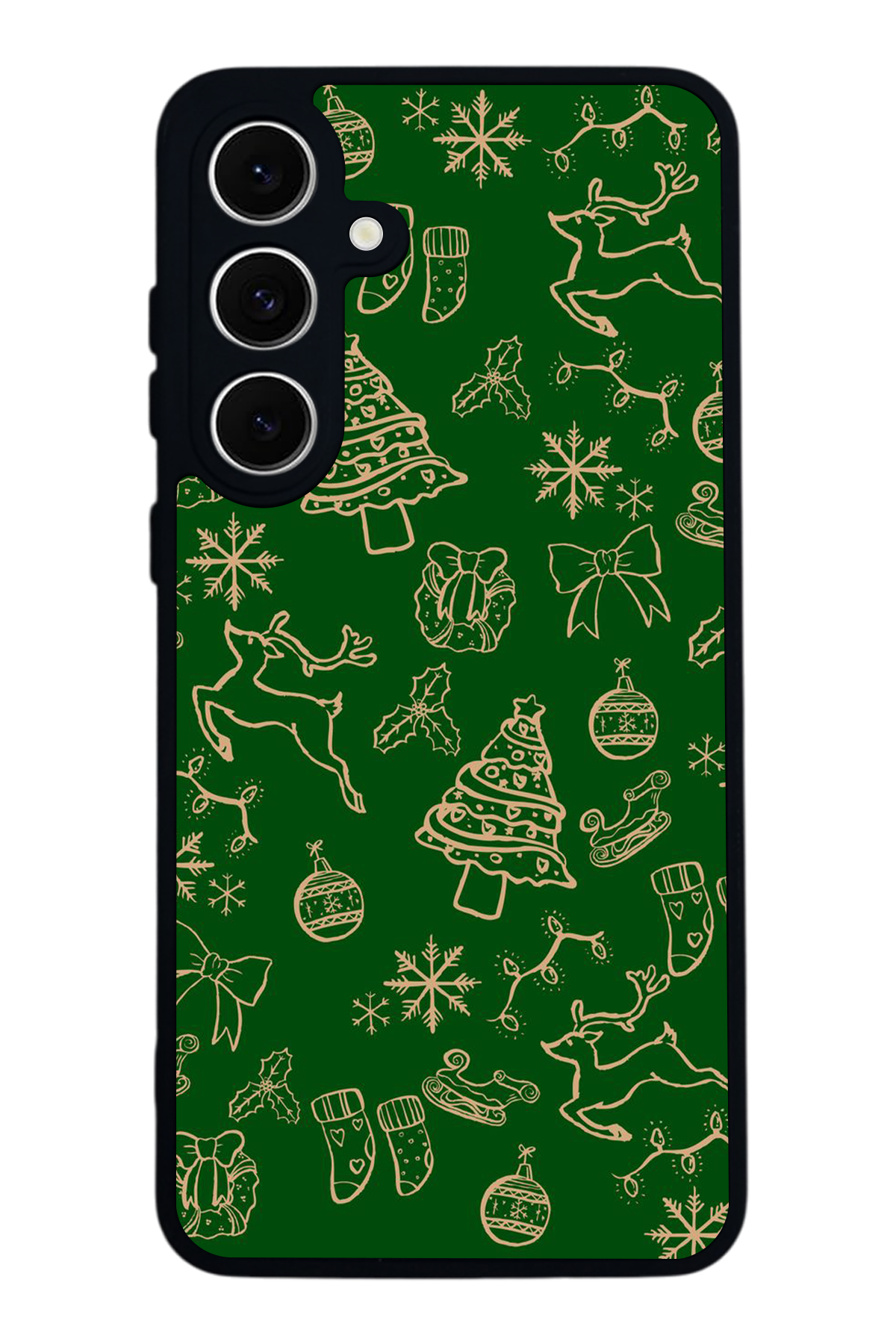 Samsung Galaxy S24 FE Uyumlu Yilbasi Christmas Tasarımlı Glossy Premium Kılıf