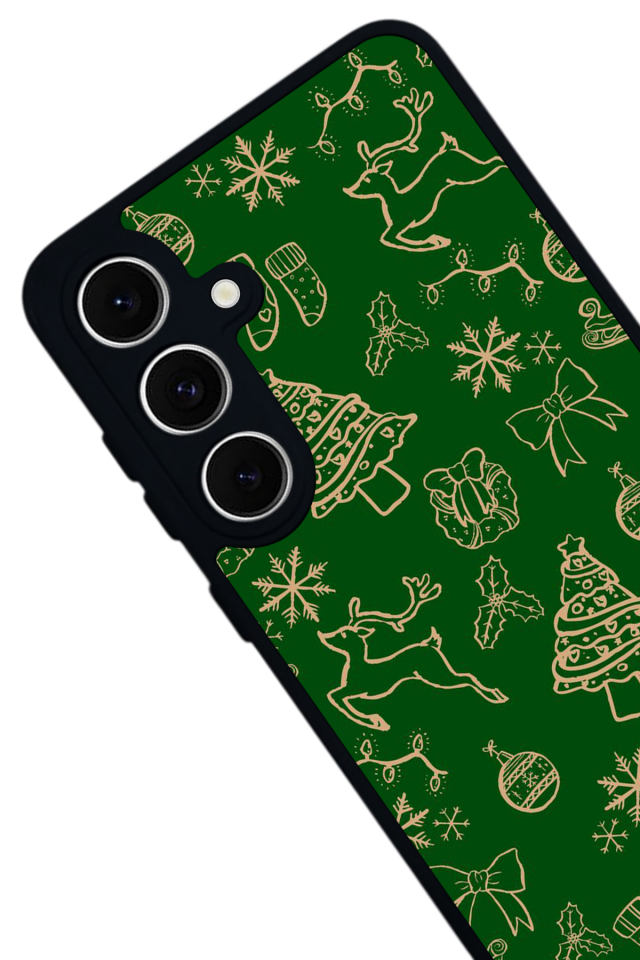 Samsung Galaxy S24 FE Uyumlu Yilbasi Christmas Tasarımlı Glossy Premium Kılıf