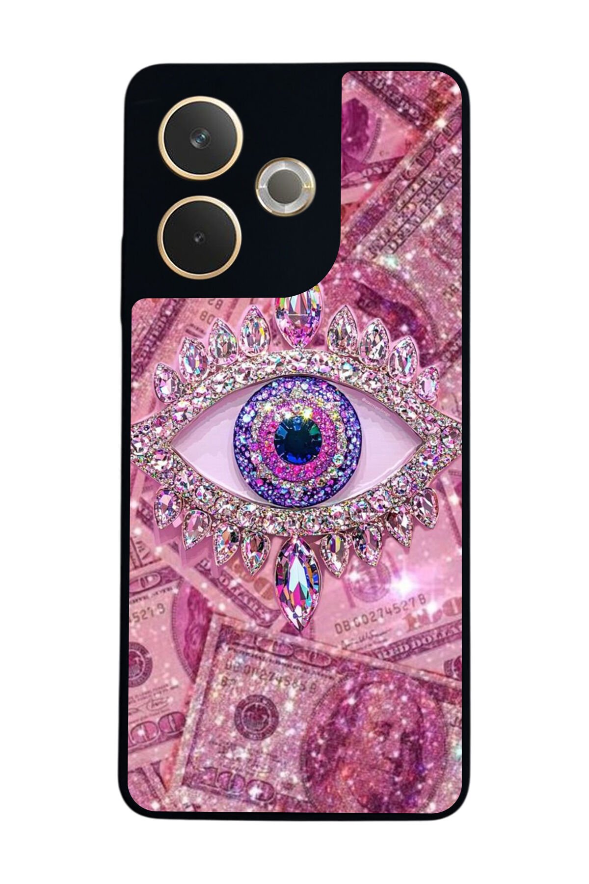 Oppo A5 Pro Uyumlu Göz Tasarımlı Glossy Premium Kılıf