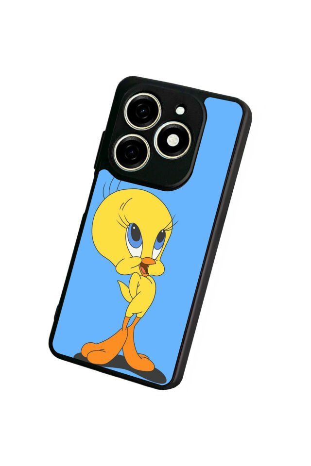 Tecno Spark 20/20C Uyumlu Tweety Tasarımlı Glossy Premium Kılıf