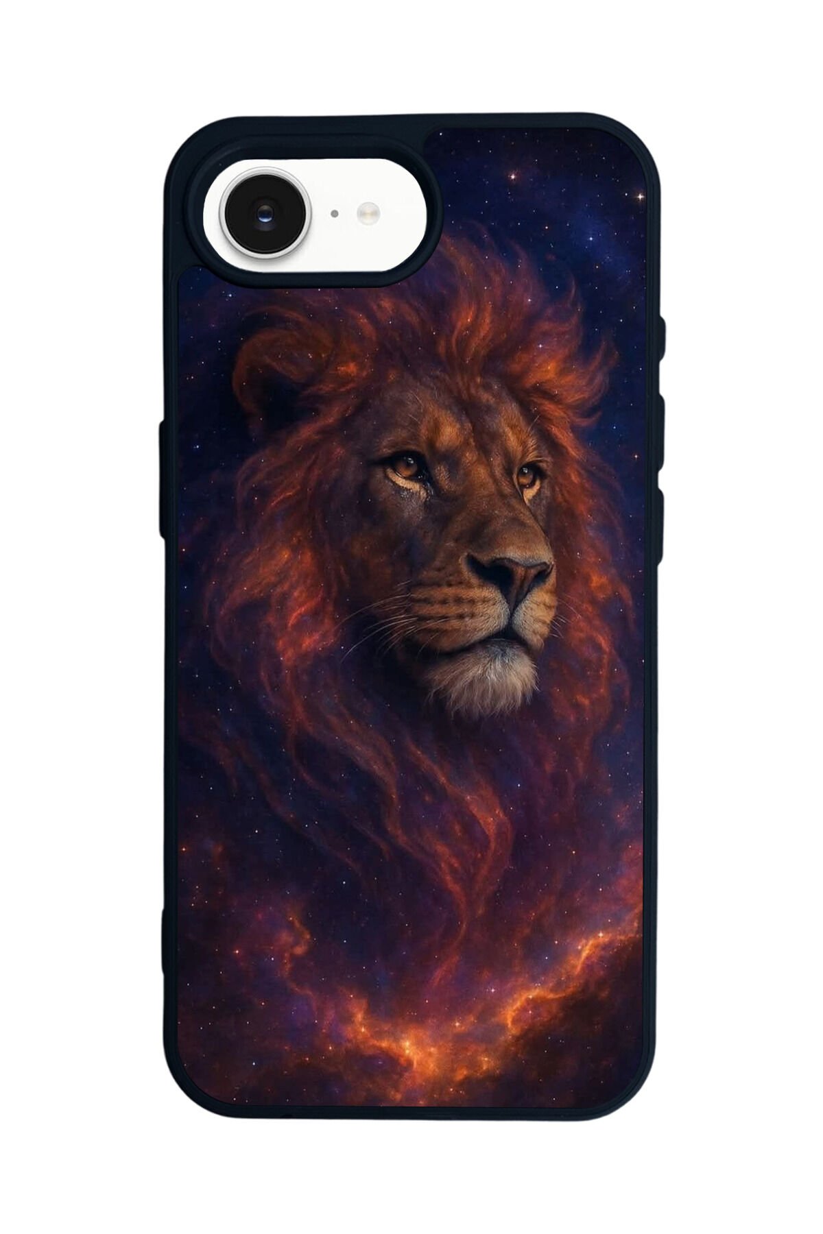 iPhone 16E Uyumlu Aslan Tasarımlı Glossy Premium Kılıf