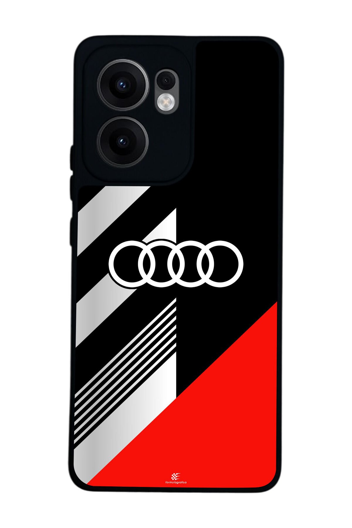 Oppo Reno 13F Uyumlu Audi Tasarımlı Glossy Premium Kılıf