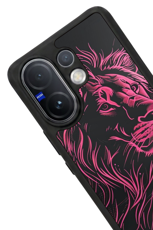 Vivo V60 Uyumlu Aslan Tasarımlı Glossy Premium Kılıf