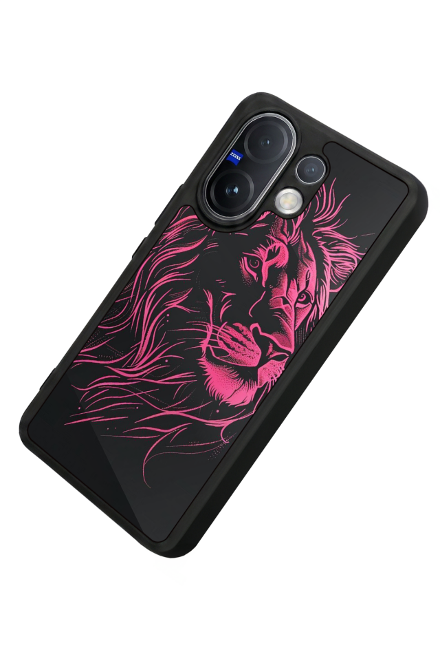 Vivo V60 Uyumlu Aslan Tasarımlı Glossy Premium Kılıf
