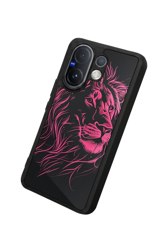 Vivo V60 Uyumlu Aslan Tasarımlı Glossy Premium Kılıf