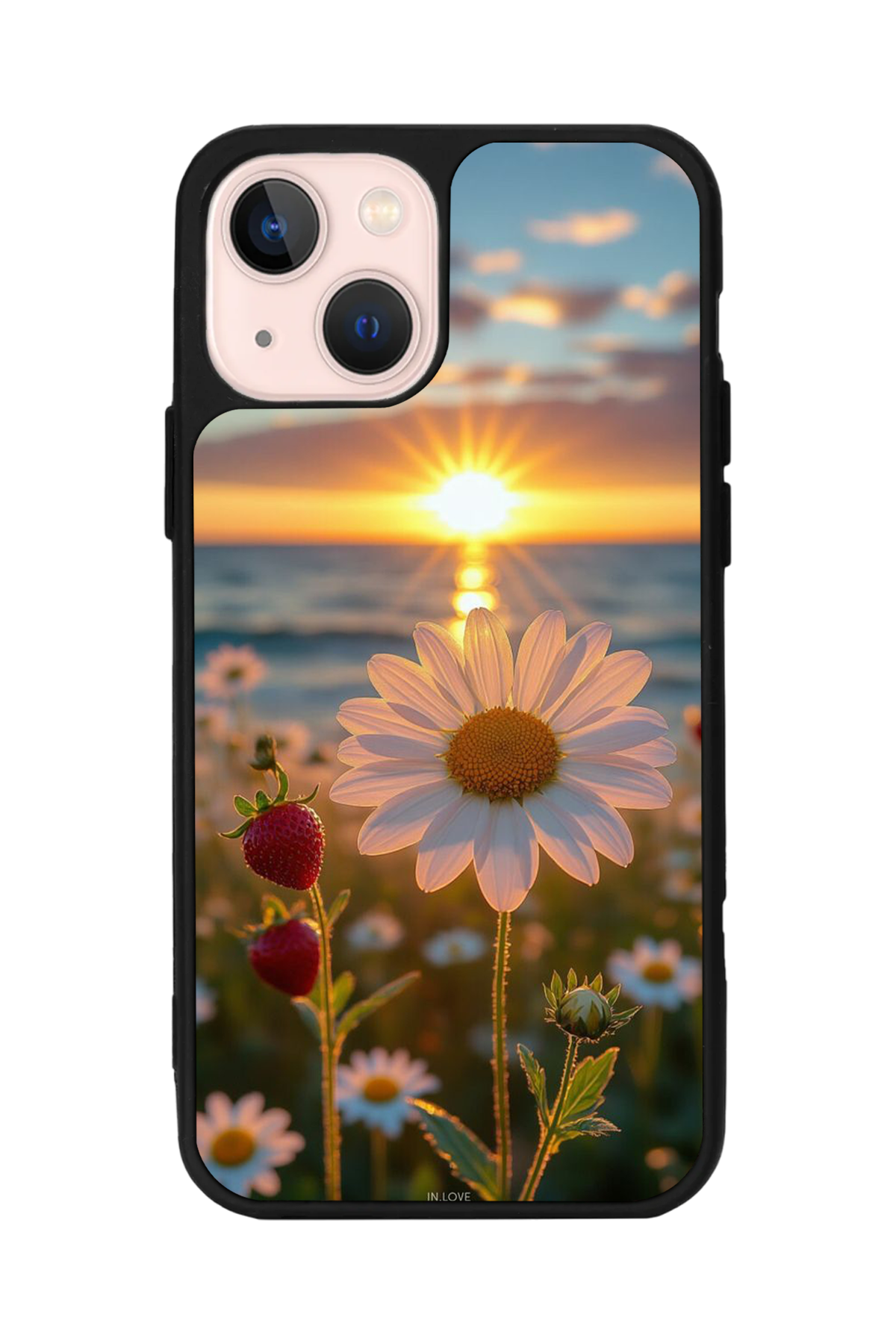 iPhone 13/14 Uyumlu Cicek Tasarımlı Glossy Premium Kılıf
