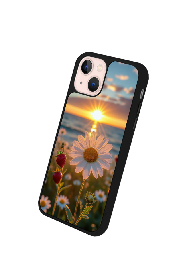 iPhone 13/14 Uyumlu Cicek Tasarımlı Glossy Premium Kılıf