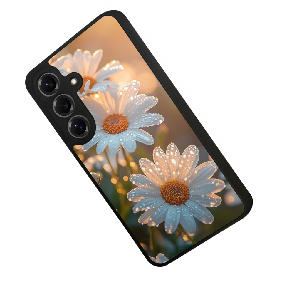 Samsung Galaxy S25 Uyumlu Cicek Tasarımlı Glossy Premium Kılıf
